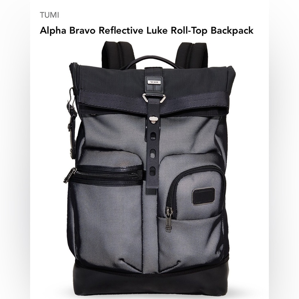 TUMI Alpha Bravo Reflective Luke Roll-Top Backpack